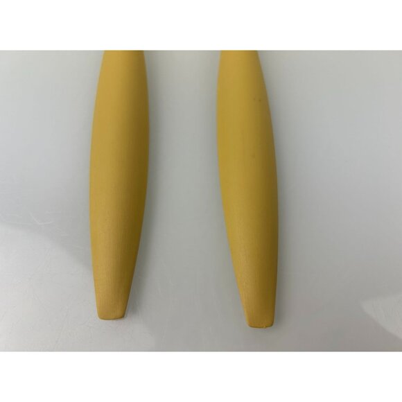 Tupperware Set of 2 Salad Serving Forks Golden Harvest Yellow Plastic Vintage - Picture 7 of 13